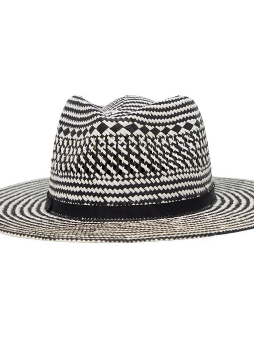 Banana Republic Black And White Woven Straw Boate… - image 2
